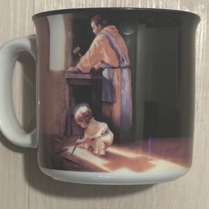 Artistic Ceramic Mug with Religious Scene